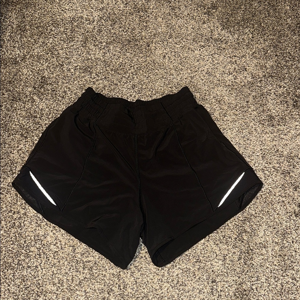 Hotty Hot Black Lululemon Athletic Shorts 4”